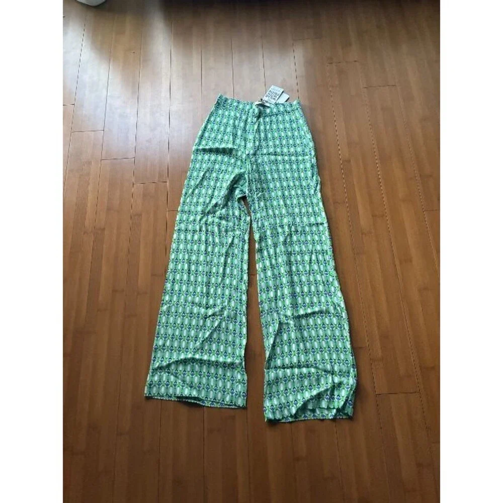 Favorite Daughter Women's The Friday Pant Green viscose NWOT 2 - Picture 2 of 8